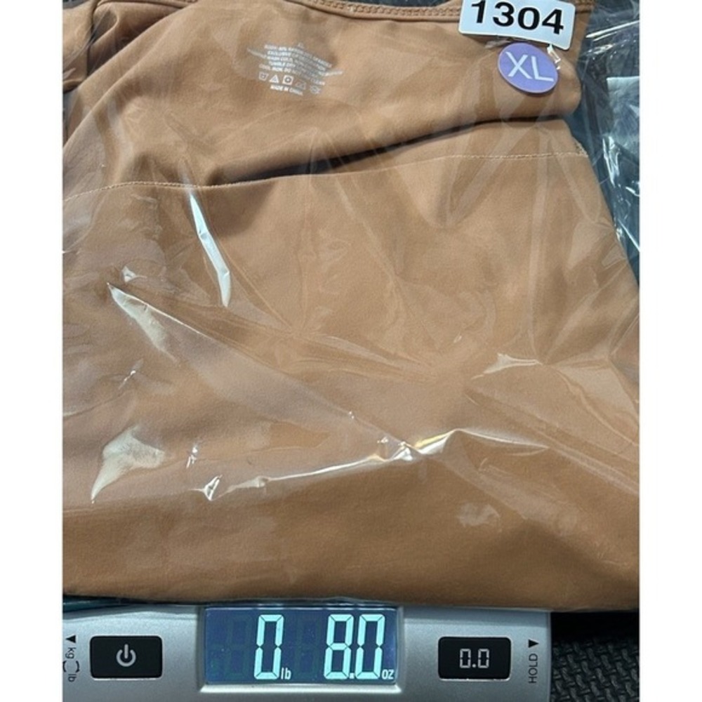 MANGOPOP Women XL Brown Square Neck Long Sleeve Snap Crotch Bodysuit Neutral - Picture 9 of 9